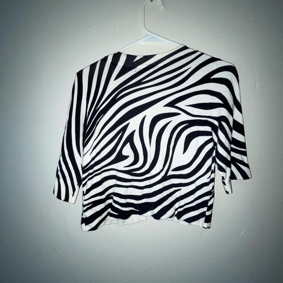Y2K zebra print cropped sweater - Picture 5 of 5